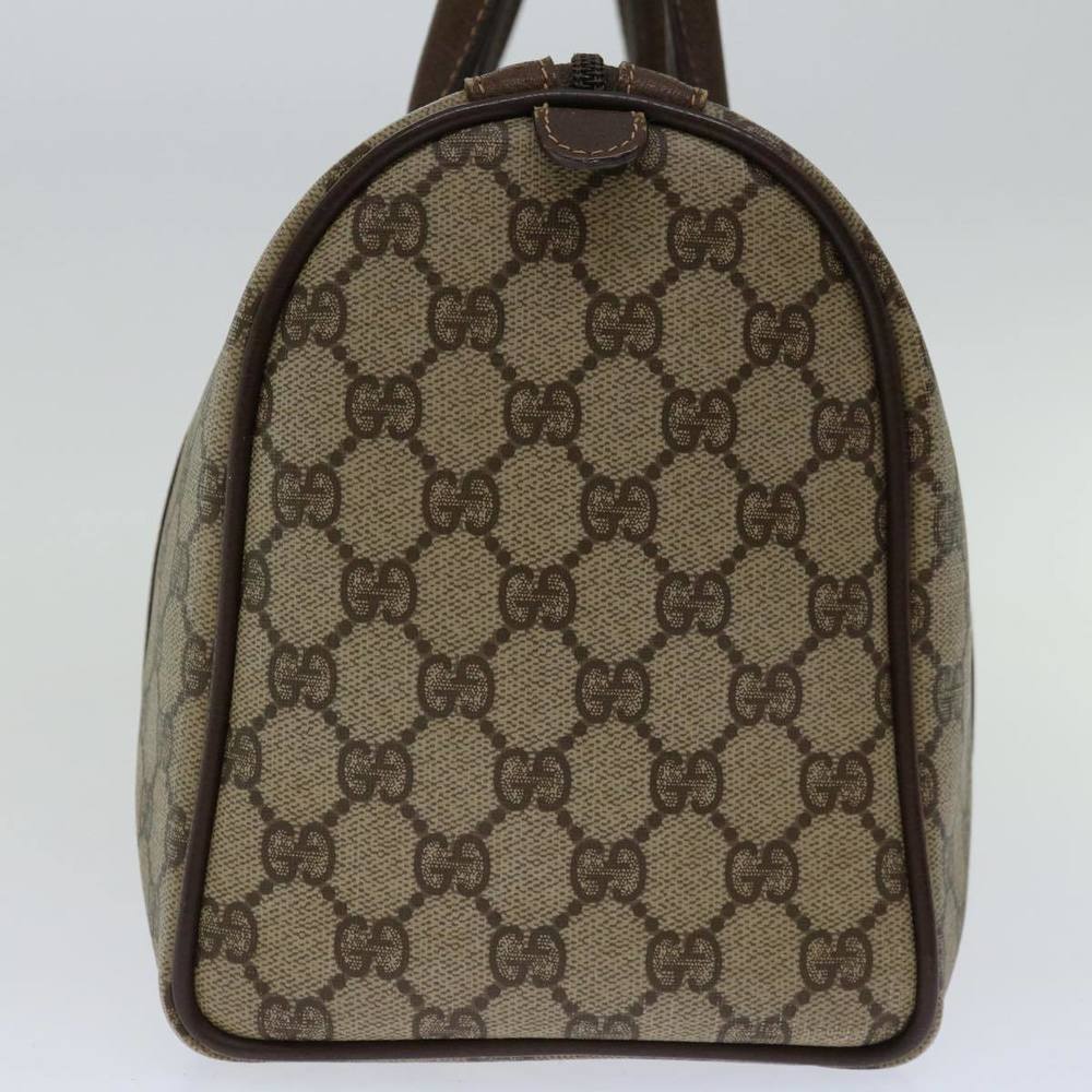 GUCCI GG Supreme Web Sherry Line Hand Bag PVC Beige Red 40 02 007 Auth 67806 - Picture 4 of 16
